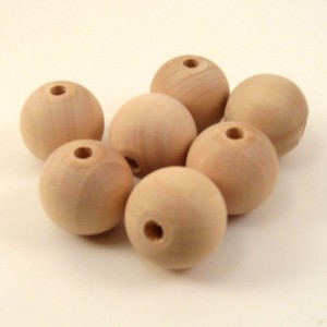 Dřevěné korálky kulaté, p. 20 mm