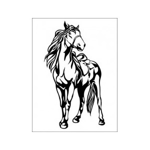 Šablona - kůň  k pískování, 15 x 20 cm