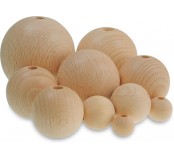 Dřevěné korálky kulaté, p. 15 mm