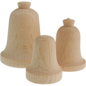 Dřevěný zvoneček 2,5 cm, s dírkou