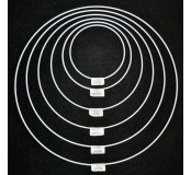 Kovový kruh na lapač snů, pr.12 cm, bílý
