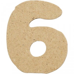 Dřevěná číslice 6