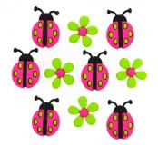 Dekorační knoflíky Ladybug Crossing