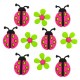 Dekorační knoflíky Ladybug Crossing