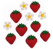 Dekorační knoflíky Fresh Strawberries