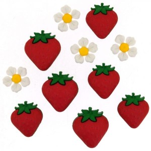 Dekorační knoflíky Fresh Strawberries