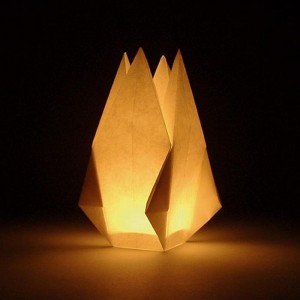 Origami papír na svícny