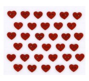 Dekorační knoflíky Micro Red Hearts