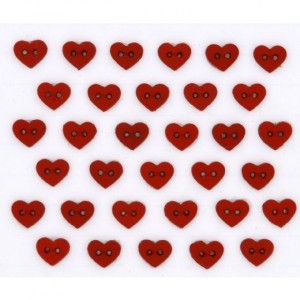 Dekorační knoflíky Micro Red Hearts