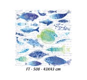Transferový obrázek na textil 43 x 43 cm