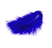 Dekorační barevné peří Marabu, 17ks, modrá