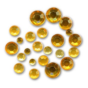 Akrylové kamínky 300 ks - zlaté
