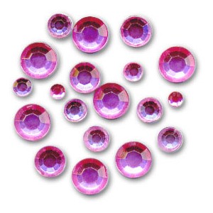 Akrylové kamínky 300 ks - růžové