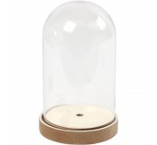 Plastový zvon s dřevěným dnem, 18 cm