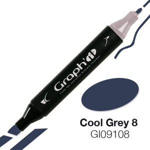 Graph'it oboustranný alkoholový popisovač - Cool Grey 8