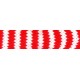 Pletená dutinka 4 cm, bíločervená, 10cm