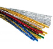 Chlupatý drátek bal.10 ks - pr. 8 mm, 50 cm, mix metalických barev