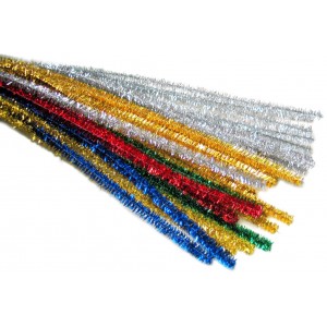 Chlupatý drátek bal.10 ks - pr. 8 mm, 50 cm, mix metalických barev