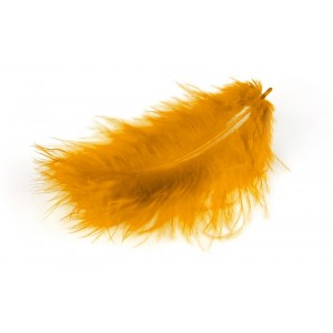 Dekorační barevné peří Marabu, 17ks, oranžová