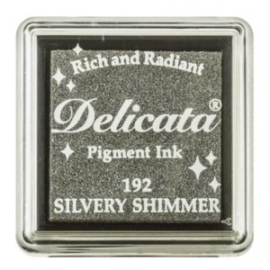 Razítkovací polštářek Delicata - stříbrný