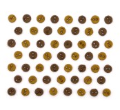 Dekorační knoflíky - MM round browns