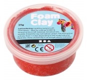 Modelovací hmota Foam Clay - 35 g, kuličková, červená 
