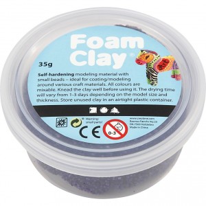 Modelovací hmota Foam Clay - 35 g, kuličková, fialová