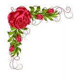 Gelové razítko - roh z růží