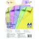 Sada barevných papírů A4, 80g/m2, 100 listů