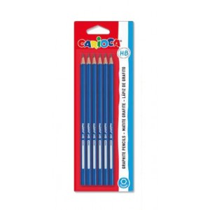 Šestihranné školní tužky 6 ks, tvrdost HB