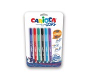 Mazací školní pero Carioca Oops! 6 ks, barevné