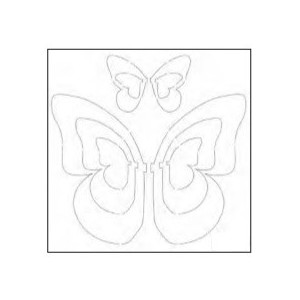 Vyřezávací šablona - tvar motýl