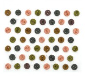 Dekorační knoflíky Micro Mini Round Earthtones