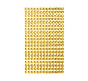 Samolepicí kamínky 6 mm, 260 ks, žluté