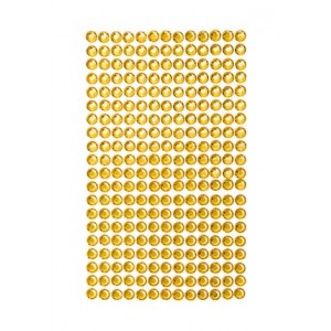 Samolepicí kamínky 6 mm, 260 ks, žluté