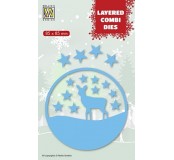 Výsekový nůž Layered Combi - Christmas deer leyer C