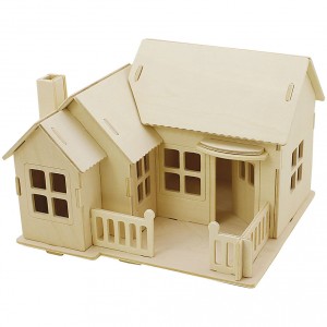 Dřevěná skládačka 3D, dům
