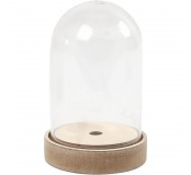 Plastový zvon s dřevěným dnem, 12,5 cm