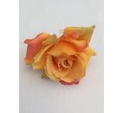 Dekorace - květ růže, žlutooranžová