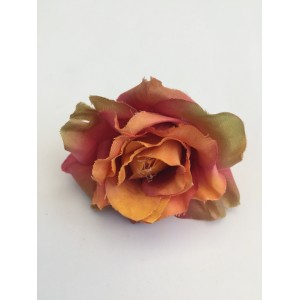 Dekorace - květ růže, tmavá oranžová