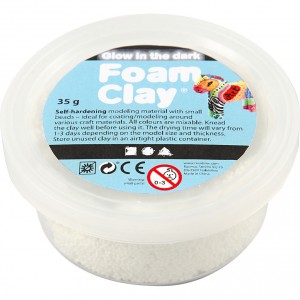 Modelovací hmota Foam Clay - 35 g, kuličková, svítící ve tmě