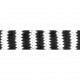 Pletená dutinka 1,5 cm - černobílá, 10cm