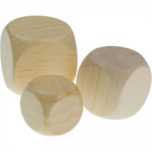 Dřevěná kostička, 18 x 18mm, 1 ks
