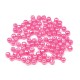 Korálky plastové - imitace perel 5 mm, růžová, 60 ks