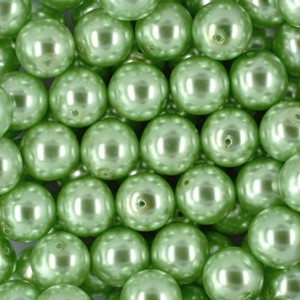 Korálky plastové - imitace perel 3 mm, hrášková, 150 ks