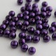 Korálky plastové - imitace perel 10 mm, fialová, 18 ks
