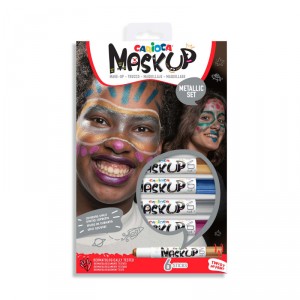 Barvy na obličej Carioca Mask Up Metallic, 6 ks