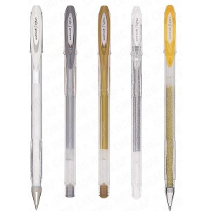Gelové pero, popisovač, bílá