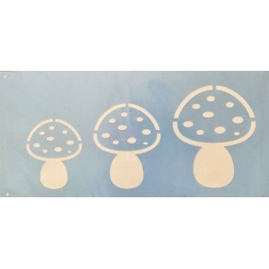 Plastová šablona, houby