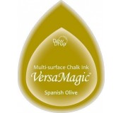Razítkovací polštářek s křídovou barvou VersaMagic - Spanish Olive